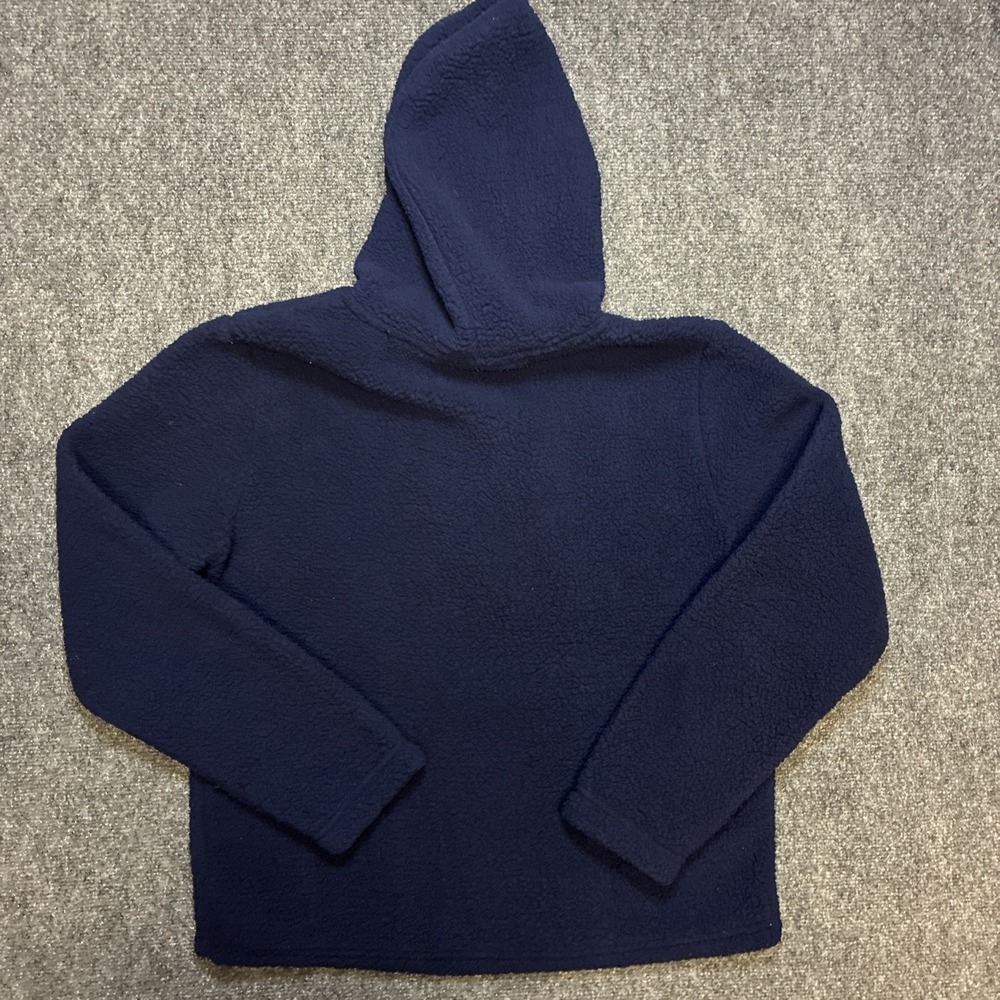 FILA Fleece Pullover Hoodie Navy Blue Cotton Spell Out Womens Size M - Picture 4 of 6